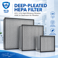 Filter HEPA Lipat Dalam H13 H14 Pemisah Efisiensi Tinggi untuk HVAC Ruang Bersih