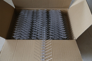 Small Birds Control Deterrent Plastic 32cm Length Wide Base Stainless Steel 40 Spikes Anti Birds Pigeon Spikes