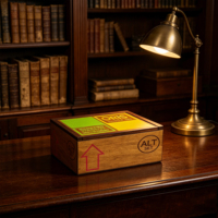 Boîte coulissante en bois rétro avec doublure intérieure en velours doux, logo personnalisé pour l'affichage des montres et l'emballage de cadeaux de luxe