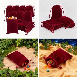 Wholesale Custom Luxury Logo <b>Small</b> Velvet Drawstring Bag Hot Sale Phone <b>Purse</b> Makeup Toiletry Storage Silk Screen Printed - Product Image 4
