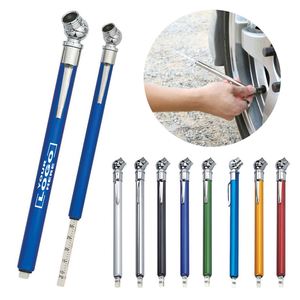Custom <b>Car</b> Metal Tire Pressure Gauge Pen Type Aluminum Air Gauge Portable Durable 10-50 PSI Tyre Pressure Gauge With <b>Clip</b> - Product Image 1