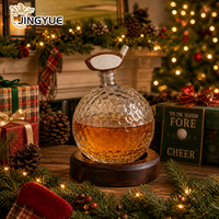 Ensemble de carafes à whisky au design unique de golf, en cristal de qualité supérieure avec texture sphérique, idéal pour les événements et récompenses des clubs de golf