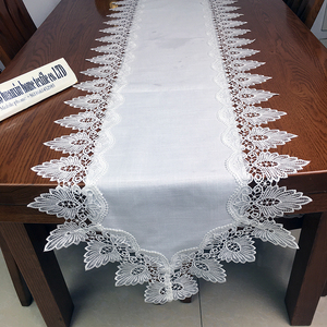 1 pièce de <span class=keywords><strong>chemin</strong></span> de <span class=keywords><strong>table</strong></span> en <span class=keywords><strong>dentelle</strong></span>, set de décoration pour la maison, antidérapant, résistant à la chaleur - Product Image 2