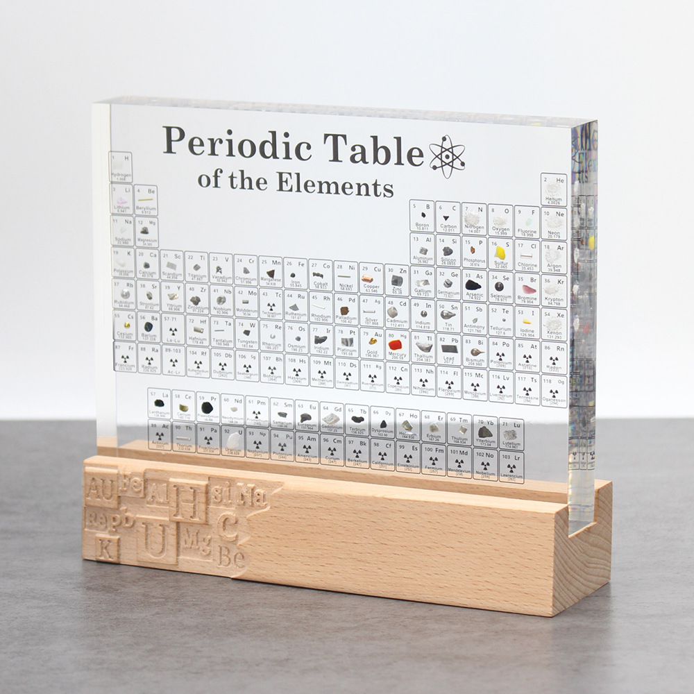 embedded 83 elements-chemical relief-no light base