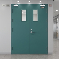 Porte coupe-feu éducative pour usage scolaire, porte intérieure ignifugée en acier galvanisé, porte coupe-feu pour immeuble de bureaux et usine