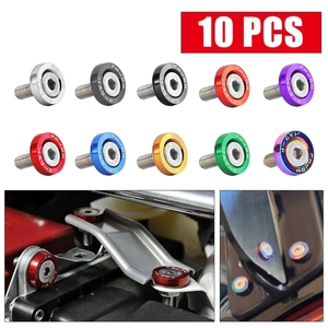 10 tornillos cóncavos M6 para modificación de coches, parachoques, motor, tuercas de matrícula, junta - Product Image 4