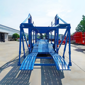 Semi-remorque <span class=keywords><strong>porte</strong></span>-voitures à double étage à 3 <span class=keywords><strong>essieux</strong></span> avec levage hydraulique pour le transport de voitures berlines et SUV - Product Image 6
