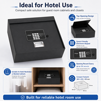 Coffre-fort d'hôtel intelligent à ouverture par le haut avec clavier numérique et système d'accès d'urgence pour les chambres d'hôtes