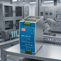 Alimentation sur rail DIN MEANWELL NDR-240-24 240W 24V 10A avec alimentation à découpage, en promotion, compteur de doigts