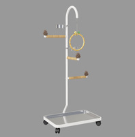 Support pour oiseaux Arch Bird, support pour perroquets, taille moyenne et grande, en fer, écologique, durable, pour l'eau potable, l'alimentation, lavable