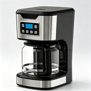 Cafetera de Goteo Semiautomática, 5 Tazas, 1.8L, Función Mantener Caliente, Enchufe Múltiple 110 a 240V, para Cocina y Hogar - Product Image 2