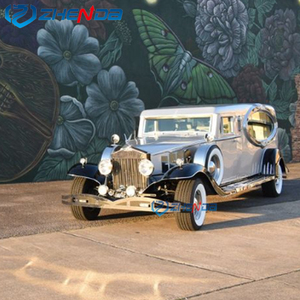 New Style Electric Funeral Car Custom Color Hearse Funeral Carriage Antique Electric Trailer White Dual-axis Hearse Car - Product Image 2