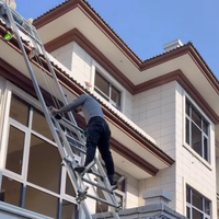 Échelle pliante de 10 m, 12 m, 25 m pour l'installation de panneaux solaires avec levage automatique