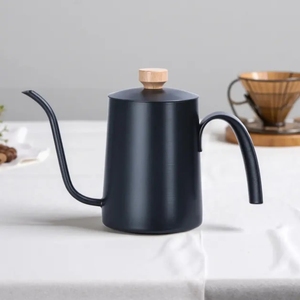 Pot à café en acier inoxydable à usage domestique et design moderne, tasse à filtre, bouilloire à eau à longues <span class=keywords><strong>oreilles</strong></span>, café brassé à la main, manche en bois, <span class=keywords><strong>bouche</strong></span> fine - Product Image 3