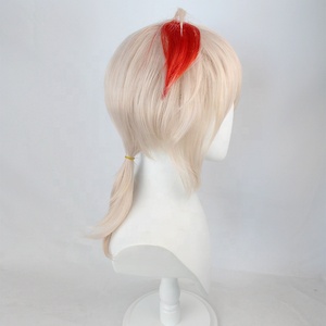 Genshin วิกผมอนิเมะ Kaedehara <span class=keywords><strong>Kazuha</strong></span>,วิกผมผสมสีแดงชมพูเข้มขนาดกลาง45ซม. - Product Image 2