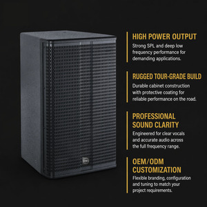 Haut-parleur portable professionnel Pro Audio AD-12 400W RMS, <span class=keywords><strong>son</strong></span> 12 pouces, passif, avec port arrière pour KTV et bars - Product Image 3
