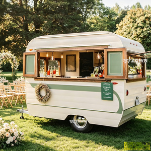 Chariot à café mobile ZOWN, remorque alimentaire d'extérieur avec porte en bois et fenêtre de service, électrique, longueur personnalisable de 2 à 4 m pour événements de camping - Product Image 1