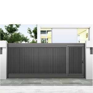 Puerta Principal Automática de Aleación de Aluminio con Recubrimiento en Polvo, Diseño de Jardín, Estilo Tubo Vertical, Puertas y <span class=keywords><strong>Portones</strong></span> de Aluminio - Product Image 3