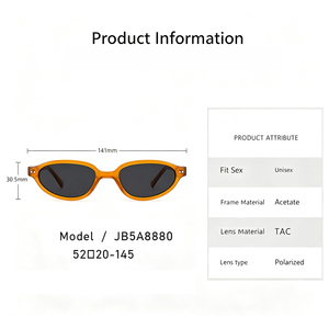 Premium Polarized Acetate Sunglasses Women Vintage Small Oval Frame <strong>TAC</strong> UV400 Protection Classic Trendy Outdoor Eyewear Shades - Product Image 4