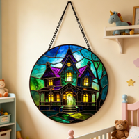 Adorno Colgante de Cristal Colorido de Estilo Tradicional para Decoración Navideña, Festiva, para Interiores y Exteriores, con Diseño de Animales