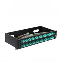 Boîtier de terminaison de câble optique 19 pouces 48/96 ports LC monomode multimode pour rack, panneau de brassage optique LC UPC/APC/OM1/OM2/OM3/OM4