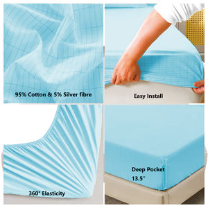 Tapis de mise à la terre en coton biologique avec fibres d'argent pour un meilleur sommeil - Product Image 6