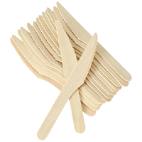 Spatule à beurre en bois biodégradable à usage unique, spatule en bois de bouleau, couteau à étaler pour la préparation de desserts à la maison