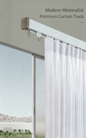 Rail de guidage linéaire nano Z-129 en alliage d'aluminium moderne pour rideaux et tringles, idéal pour la maison et le bureau