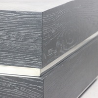 Table basse carrée en bois massif Blackbone Salontafel, plaquée or, pour salon européen