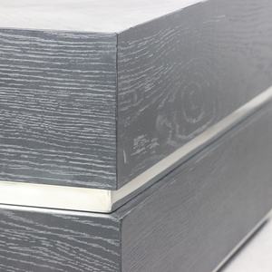 โต๊ะกลางห้องนั่งเล่นสไตล์ยุโรปทรงสี่เหลี่ยมสีดำเคลือบทอง โต๊ะกาแฟไม้จริง - Product Image 6