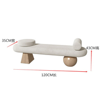 Bangku Kayu Solid Desain Modern Eropa dengan Penutup yang Dapat Dilepas untuk Sofa, Duduk, Kamar Tidur, Ujung Tempat Tidur, Ruang Tamu, Ruang Makan, Sekolah