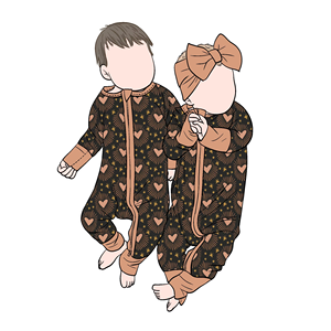 定制竹制婴儿连衫裤长袖枕木双向拉链闭合连衫裤学步婴儿睡衣 - Product Image 6