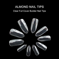 Vente en gros de faux ongles préformés, courts, carrés, en gel souple, couvrants, transparents, semi-mat, en acrylique
