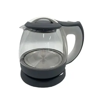 China new arrivals retro glass electric kettle industrial with 1L heating jacket small sensor cordless base