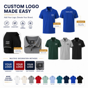 เสื้อโปโลพรีเมียมปักโลโก้ตามสั่ง คอเสื้อแบบมีขอบ ระบายอากาศได้ดี เหมาะสำหรับทีมกอล์ฟ ขายส่ง มี 10 สี สีน้ำเงินรอยัล - Product Image 2