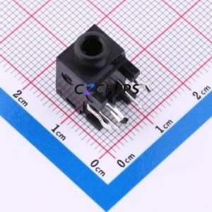 PJ-343L-EP Audio Connector (Headphone) Through hole Component (THT) Connector 300mA 30V Phosphor Copper Silver - Product Image 1