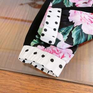 Ensemble de survêtement pour filles, sweat-shirt + pantalon, 2 pièces, coton floral, tenue de jogging d'automne - Product Image 4