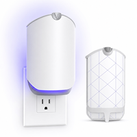 Cedar Space Plug-In Vliegende Insectenval 2 Bases 2 Navullingen, Blauw UV-licht Spuitvrij Geurloos Veilig voor Kinderen en Huisdieren