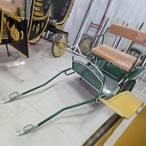 Popular ZOWN Mini Green Marathon Horse Cart, Carroza de Caballos Única de 2 Ruedas para 4-6 Personas, Carroza de Paseo Elegante para Venta - Product Image 4