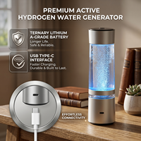 Bouteille d'eau hydrogénée portable à double compartiment 6000ppb, fonctionnement à une touche, pour les distributeurs mondiaux de produits de santé