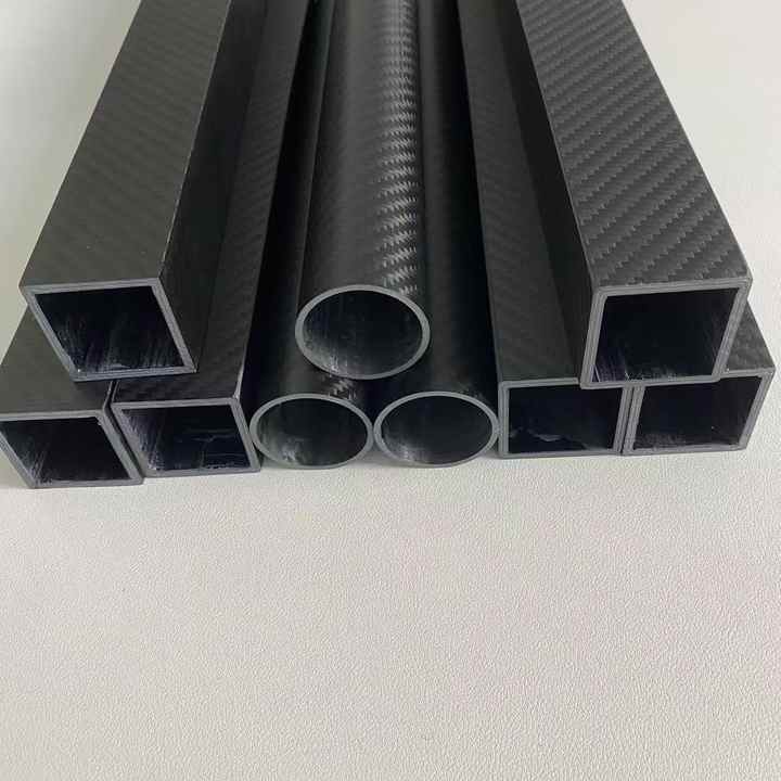Carbon Fiber Square and Round Tube 10Mm Tubes Pipe 100Mm 61Mm 60Mm Heat ...