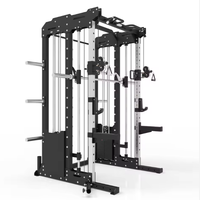 Ensemble de poulie réglable POWERMAN FITNESS et rack Smith en acier de 3,0 mm pour des entraînements intenses, développement musculaire, endurance et puissance