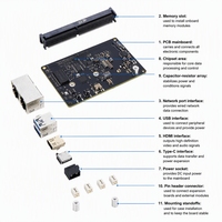 Jetson Orin NX 16GB AI Development Board Mini Carrier Kit Aluminium Alloy CNC Base Machine Learning Edge Computing
