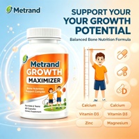 Capsules de soutien nutritionnel osseux Metrand, 60 capsules, complément alimentaire pour enfants et adolescents, calcium, fer, zinc, sélénium, minéraux