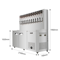 Fuyong Distributeur de bière en acier inoxydable 304 de taille personnalisée, robinet mural pour bière, pour bièreuse