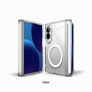 Custodia Magnetica Trasparente Anti-ingiallimento per Samsung Galaxy <span class=keywords><strong>Z</strong></span> Fold 8, in TPU e PC - Product Image 3