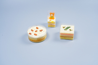 Vente en gros personnalisée Boîtes cadeaux de mariage rigides transparentes Emballage transparent Boîte de mousse à dessert Boîte à gâteau carrée transparente PS
