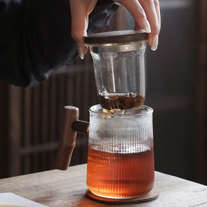 Bán Hot Bằng Gỗ Xử Lý Glass Tea Cup Với Infuser Và Nắp - Product Image 6