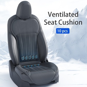 Anjuny 12V Premium moderno verano impermeable cuero ventilado <span class=keywords><strong>asiento</strong></span> cojín refrigeración <span class=keywords><strong>asiento</strong></span> cubierta para Tesla - Product Image 3