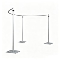 Tige de support de draperie incurvée en demi-cercle de 10 pieds, spécialement conçue pour la décoration d'arches d'événements et de fêtes